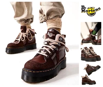 Dr Martens Doc Martens Docs Zuma Hiker Wooly Bully Boots Womens 9 Brown NEW $210 - Image 1 of 4