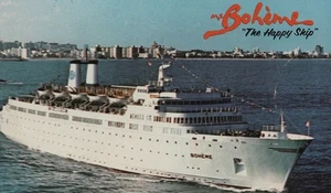 Bohème Happy Ship Cruise Caribbean Miami Florida Postcard - Picture 1 of 3