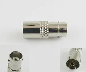 Conector adaptador de RF recto BNC hembra a IEC PAL DVB-T TV hembra 10 un. - Imagen 1 de 7
