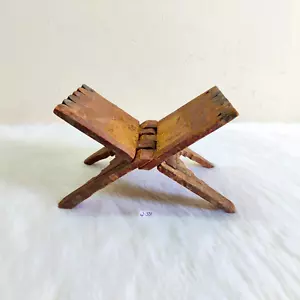 1940s Vintage Holy Book Keeping Folding Stand Wooden Decorative Collectible W391 - Picture 1 of 10