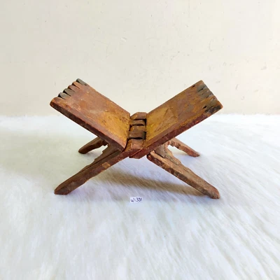 1940s Vintage Holy Book Keeping Folding Stand Wooden Decorative Collectible W391 - Image 1 of 4
