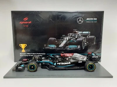 SPARK 1:18 MODELLINO AUTO F1 MERCEDES W12 LEWIS HAMILTON GP SPAGNA 2021 DIE CAST - Immagine 1 di 4