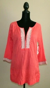 Athleta Mariana Tunic Top Size XXS XS 0 2 Coral Beach Swim Cover Up Shirt Resort - Picture 1 of 4