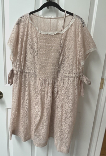 Abito smanicato rosso Valentino foderato con cravatta laterale in pizzo blush taglia 44