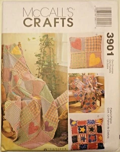Rag Throws and Pillows Sewing Pattern McCall's M3901 NIP - Picture 1 of 2