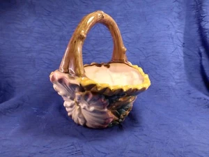 Cestino vintage in ceramica maiolica - Foto 1 di 5