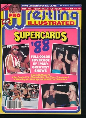 Pro Wrestling Illustrated de septiembre de 1988 con póster de Randy Savage Elizabeth Owen Hart  Foto 1 de 4
