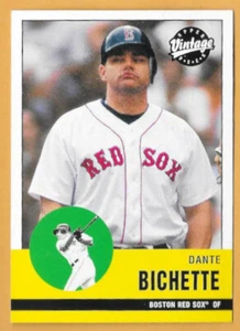 DANTE BICHETTE BOSTON RED SOX #96 - CUBIERTA SUPERIOR DE COLECCIÓN CASI NUEVO - MONTADA 2001 - Imagen 1 de 2