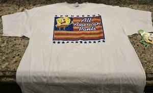 NICKELODEON Spongebob Squarepants 2003 All American Pants T Shirt XL VTG NEW - Picture 1 of 7