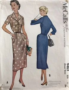 50s Vintage McCall's Sewing Pattern Misses' Dress #9463 Complete Size 14 - Picture 1 of 5