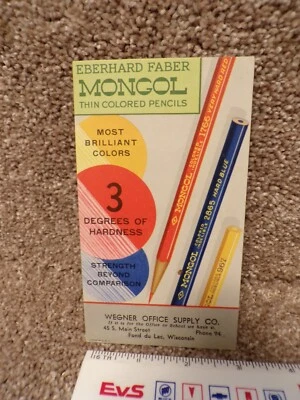 Vtg  Ink Blotter, Wegner Office Supply Fond du Lac Wisconsin Mongol Faber Pencil - Image 1 of 2