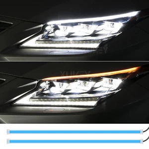 2Pc Sequential LED Strip Turn Signal Indicator DRL Daytime Running Driving Light - Picture 1 of 9