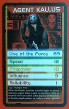 1 x card Top Trumps Star Wars Rebels Agent Kallus