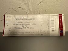 Feb 13 2003 Full Ticket Stub Vancouver Canucks Versus Colorado Avalanche￼ 🇨🇦