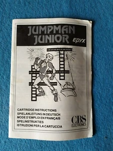 SOLO  ISTRUZIONI JUMPMAN JUNIOR CBS COLECO VINTAGE RETROGAME CONSOLE -- - Foto 1 di 1