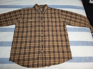 Carhartt Herren Heavyweight Flannel Longsleeve Loose Fit Plaid Hemd Braun XL - Bild 1 von 13