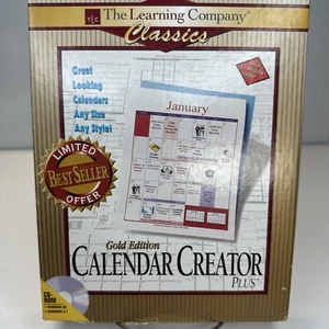 The Learning Company Calendar Creator Plus Gold Edition CD Windows 95 Sealed - Picture 1 of 8