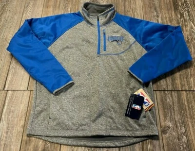 NWT Boys Orlando Magic GIII Premium Gray & Blue 1/4 Zip Pullover Jacket L 16/18 - Image 1 of 4