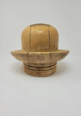 5 PIECE PUZZLE MILLINERY WOOD HAT BLOCK MOLD FORM - Image 1 of 4