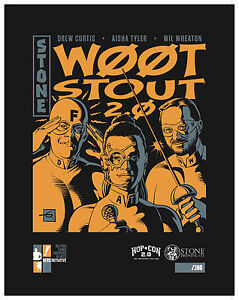 DAVE GIBBONS autographed W00tstout Stone Brewing print, limited to 300!