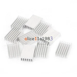 20PCS Aluminium 20x14x6mm Heat Sink Radiator Fin Heatsink Silver Tone - Afbeelding 1 van 4