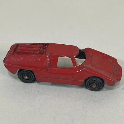 Vintage Tootsie Toy Red Fiat Abarth Diecast Car Made In U.S.A Classic - Image 1 of 4