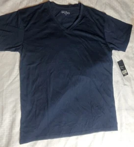 Galaxy by Harvic Men's Basic Short Sleeved V-Neck T-Shirt navy blue medium NWT - Picture 1 of 6
