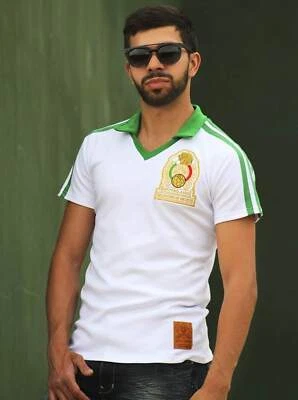 México 1986 Retro Fútbol Visitante Camiseta Vintage Fútbol Visitante Camiseta Fútbol Foto 1 de 4
