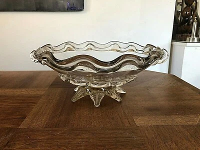 JOLIE ANCIENNE GROSSE COUPE EN CRISTAL SUR PIEDS - Photo 1/4