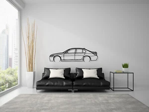 Bmw E60 Wandkunst aus Metall Wandbilder Silhouette SEDAN M5 540 535 530 I D 5 - Picture 1 of 9