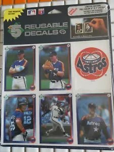 HOUSTON ASTROS 1992 PREMIERE EDITION HIGH 5 REUSBLE DECALS 5 STAR PLAYERS NIP - Picture 1 of 3