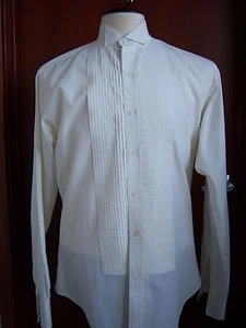 Ivory (off white) Tuxedo Wing Collar Formal Shirt most mens sizes avilable - Picture 1 of 2