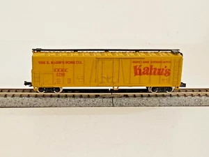 VINTAGE N SCALE AHM YELLOW KAHNS BOXCAR EKSX 3792 AUSTRIA - Picture 1 of 8