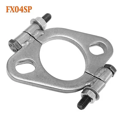 1 brida de escape de 15/16" ovalada de dos pernos estilo dividido se adapta a tubo de 1 7/8" -1 15/16" Foto 1 de 3