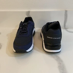 Armani Exchange AX XUX026 Azul Atlético Logo Tenis Zapatos Nuevos Para Hombre Talla 13” - Imagen 1 de 10