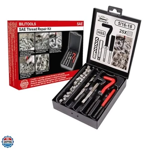 5/16-18 inch Thread Repair Kit, HSS Drill Helicoil Repair Kit SAE - Bild 1 von 8