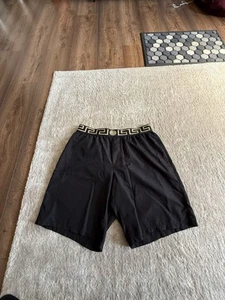 Versace Gianni Men’s Black Silky Swim Shorts Excellent Condition 30-32" - Picture 1 of 6