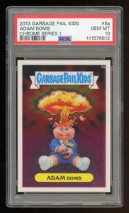 2013 Garbage Pail Kids GPK 8a Adam Bomb Chrome Series 1 PSA 10 - Picture 1 of 2