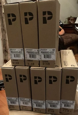 Progress Lighting Everlume 7 in. Black Edgelit Trim Ring (lot of 8) P860052-031 - Image 1 of 4