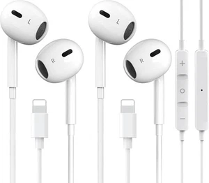 Kabelgebundene Ohrhörer Headphones Bluetooth für iPhone 14 Pro Max 12 11 Pro XR 13 - 2 Stück - Bild 1 von 7