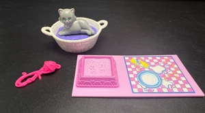 Kenner Littlest Pet Shop 1992 mamá y bebé gatitos juguete juego leer - Imagen 1 de 10