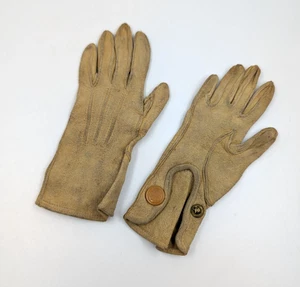 Antiguos Guantes de Cuero Pequeños Años 1900 Bebé Niño Talla Botón Fecha 1903 Coleccionables - Imagen 1 de 10