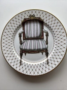 Vintage Fitz and Floyd "CHAISELONGUE IV" Fine Porcelain Plate Hand Decorated in USA - Bild 1 von 16