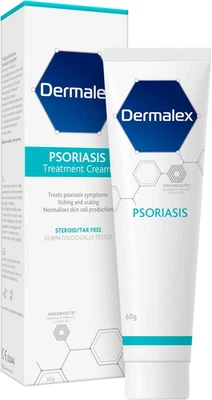 OMEGA PHARMA Dermalex Psoriasis Treatment Cream – Clinically Proven to Treat Mild to Moderate