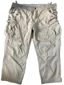 Vintage Polo Ralph Lauren Cargo Pants Men’s 50B/30 Beige Utility Pants - Picture 1 of 9
