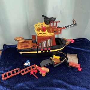Fisher Price Imaginext Pirate Raider Ship 2002 Black Boat - Incomplete - Picture 1 of 7