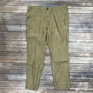 Banana Republic 100% Linen Straight Fit Pants 31x30 Mens Beige Lightweight - Picture 1 of 11