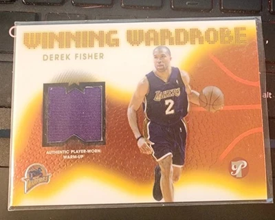 Armario ganador impecable Derek Fisher Player 2004-05 Topps calentamiento usado Foto 1 de 2