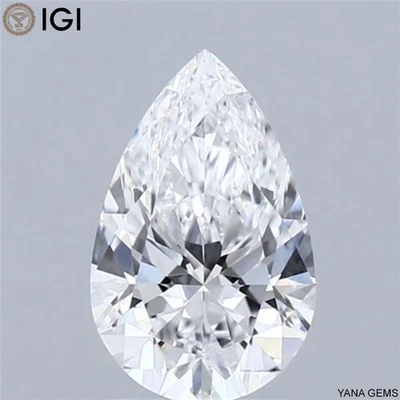 PEAR Cut 1.50 CT. CVD Lab Grown Diamond with IGI Certificate D Color VS1 Clarity - Image 1 of 4