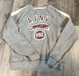NWOT Abercrombie kids Sweatshirt Size 13/15 Logo Super Comfy. Burgundy And gray - Picture 1 of 5